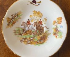 Royal Tara 20pcs Tea Set Rare Vintage Hunt Scene Pattern