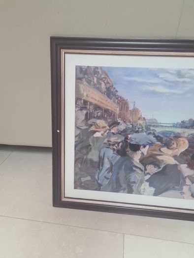 Vintage framed print of Jack B Yeats Liffey Swim