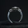 Vintage 9ct Gold White Stone Halo Ring Image 5