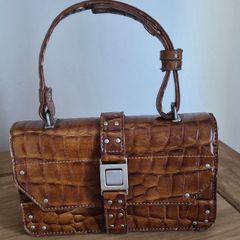 Vintage United Colors of Benetton Croc-Effect Handbag Y2K Style