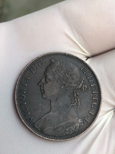 1887 Victoria penny XF standard post included CHEAP