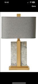 Charleston Lamp marble with brass (2 available)