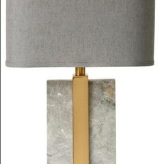 Charleston Lamp marble with brass (2 available)