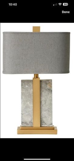 Charleston Lamp marble with brass (2 available)