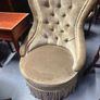pair of low his and hers button back vintage seats Image 2