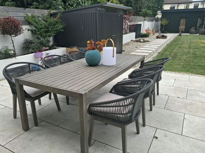 garden table and 6 chairs
