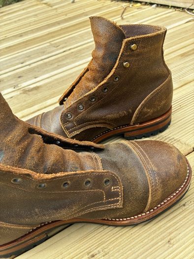 Truman Waxed Olive Captoe 8.5E