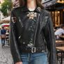 BNWT Boho Style Leather Look Jacket size 18 Image 4