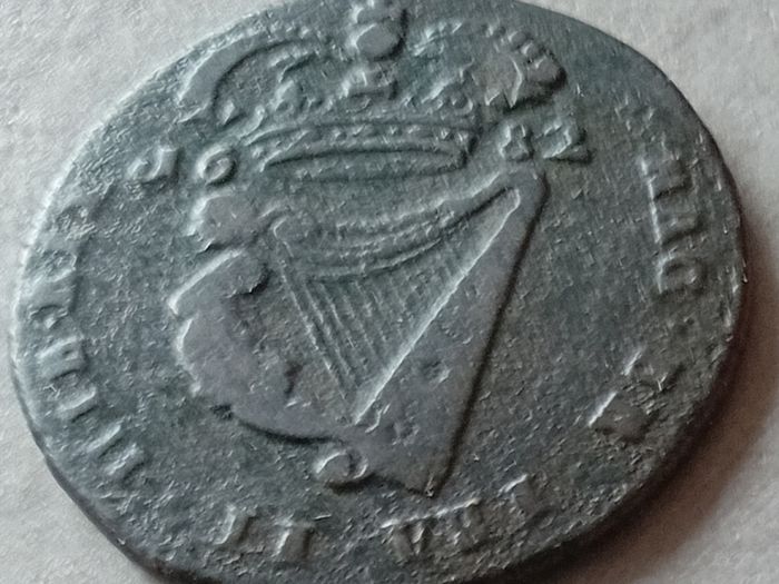 1682 Milled Bronze Charles II Irish Half Penny