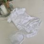 Christening Romper with waistcoat and dicky bow Image 6