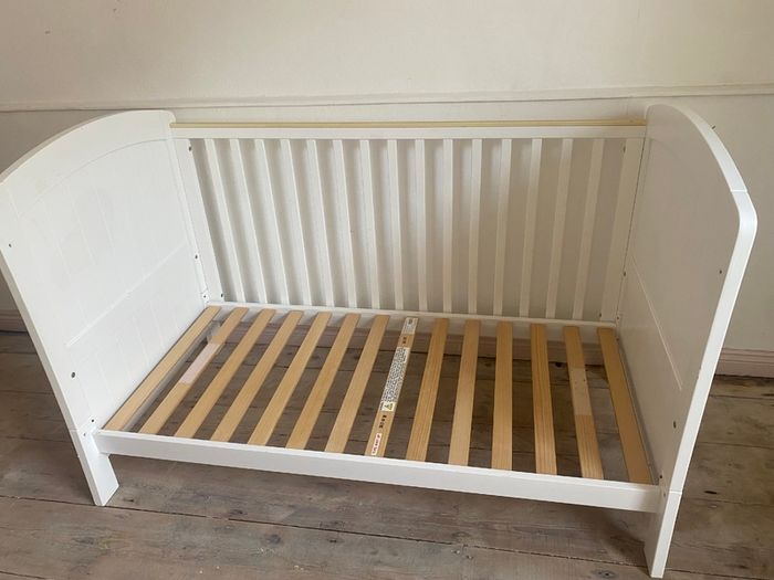 Boori Alice White Cot Bed & John Lewis Mattress