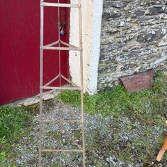 Antique Victorian vernacular iron pot stand / plant stand