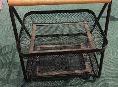 Storage basket for kitchen or office.