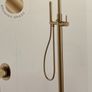 Brushed brass bath and shower mixer Image 2