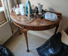 Edwardian half moon table