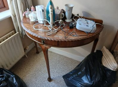 Edwardian half moon table