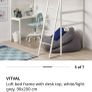 Loft bed frame with desk Image 3