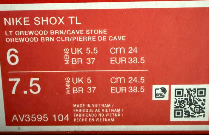 Nike Shox TL UK size 5 (Eur 37)