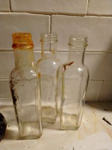 Three Vintage Medicinal / Apothecary Glass Bottles