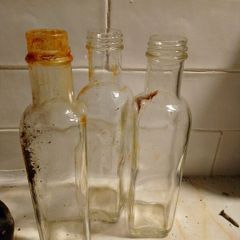 Three Vintage Medicinal / Apothecary Glass Bottles