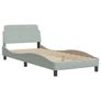Bed Frame "Dover" Light Grey 90x190 cm Single Velvet Image 3