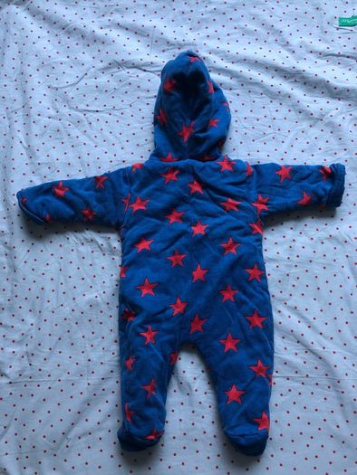 Baby cosy pram suit.