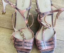 Michael Kors wedges sneak print leather