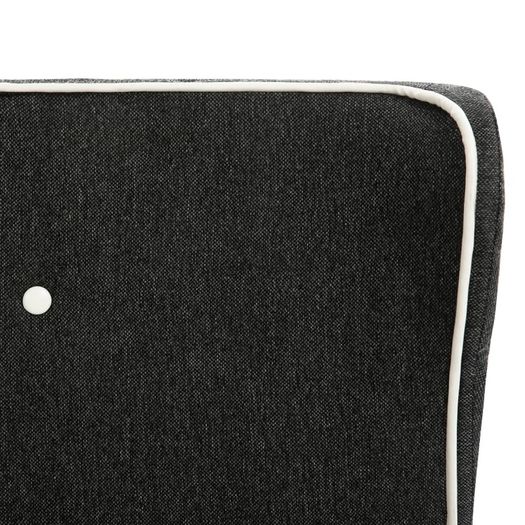 Bed Frame Dark Grey Burlap 135x190 cm