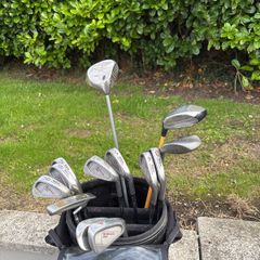 golf clubs and Titlest bag mens