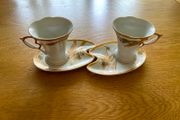 Set of 2 Glina tea cups and saucers