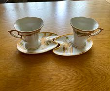 Set of 2 Glina tea cups and saucers