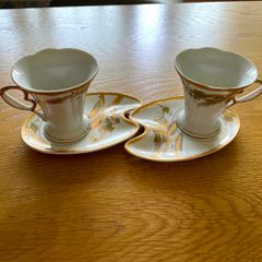 Set of 2 Glina tea cups and saucers