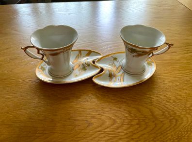 Set of 2 Glina tea cups and saucers