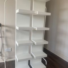 IKEA white lack shelves