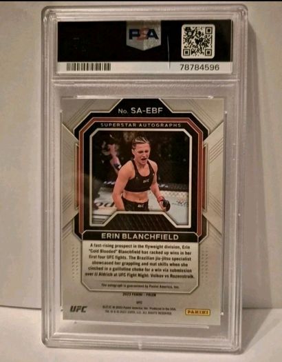 2023 Panini Prizm UFC Erin Blanchfield Auto RC Superstar Autograph PSA 10 Rookie