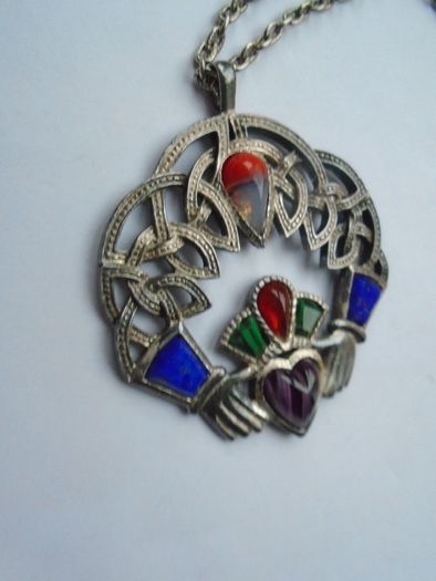Claddagh pendant, Jewellery, Sol D'Or necklace,Statement jewellery, gift.