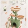 Road Cactus Cat Tree With Scratching Pad and Hammock Cat Tower With Condo, Small Cat Tower Comfy Basket For Indoor Cats, 80cm Green Image 6