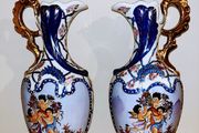 Pair of Antique porcelain vases late 19th century