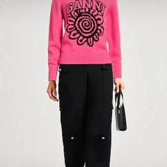 Ganni Womens Grapic Wool Jumper (Size M)