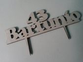 Cake Topper Name Custom Personalised Birthday Wooden With Year