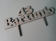 main image for ad Cake Topper Name Custom Personalised Birthday Wooden With Year
