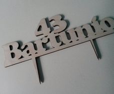 Cake Topper Name Custom Personalised Birthday Wooden With Year