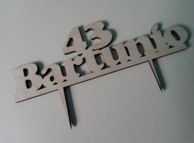 Cake Topper Name Custom Personalised Birthday Wooden With Year