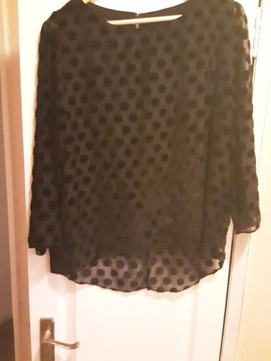Laura Ashley  Elegant and Sophisticated Top, with a Spotted Pattern/Colour: Black  .. Size: 12 UK  40 EU/Price Drop