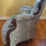 Antique Victorian Mahogany Love Seat - Upholstered in Original William Morris "Willow Bough" Woven Fabric - Arts and Craft Image 5