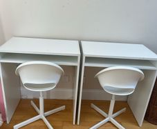 Kids study desks and study chairs x 2