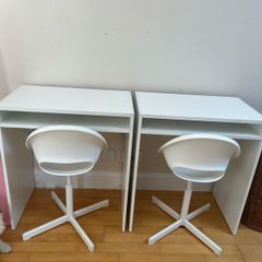 Kids study desks and study chairs x 2