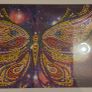 Handmade Butterfly Diamond Art Framed Wall Art Galaxy Crystal Gem Picture Image 3