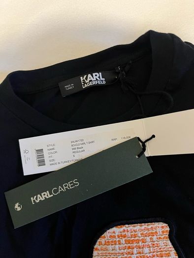 Karl Lagerfeld classic organic cotton T-shirt with bag