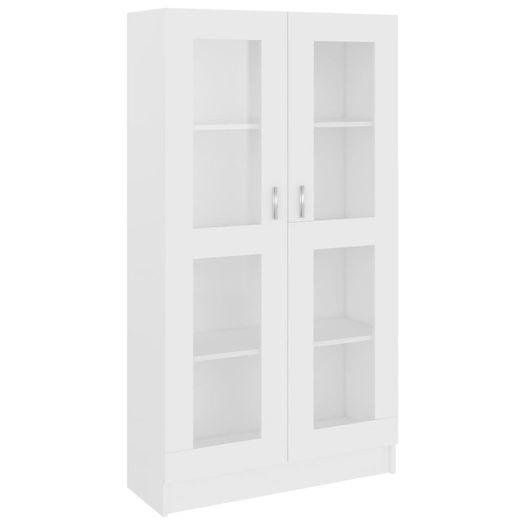 Vitrine Cabinet White 82.5x30.5x150 cm Chipboard